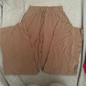 Altar'd State Tan Striped Pants